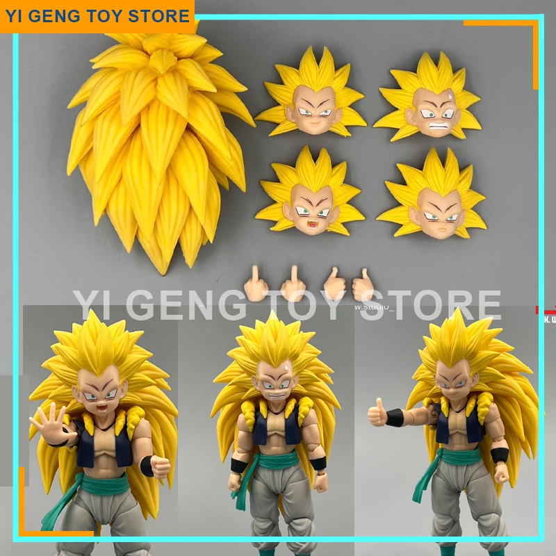 

Kw Studio Dragon Ball Shf Ssj3 Gotenks Head Gotenks Normal Head Sculpture Accessories Kit Action Figures Collection Model Toys