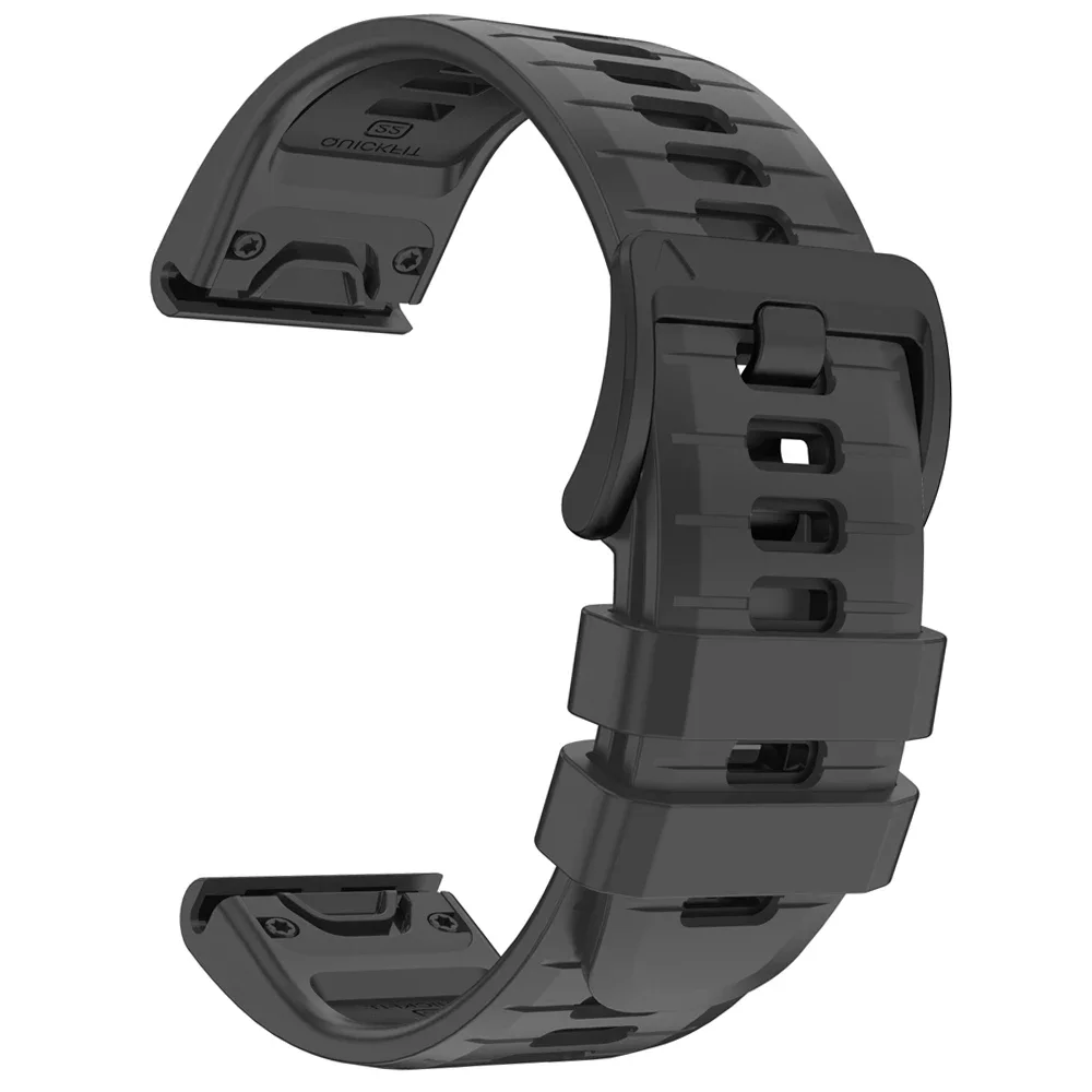 Enhanced Silicone Sports Strap Watch Band - QuickFit Bracelet, 26mm/22mm