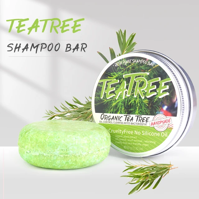 Tea tree essential oil plant shampoo is refreshing, oil controlling, dandruff reducing, and strong for hair. Handmade shampoo wi 1