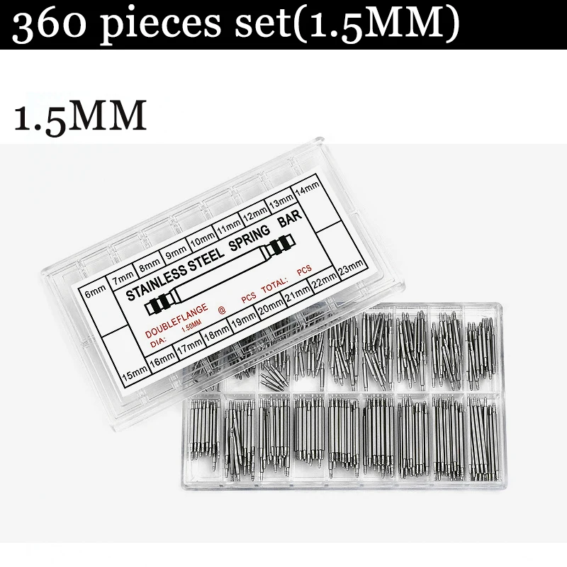 144/270/360Pcs Edelstahl Uhr Band Strap Frühling Bar Link Pins Remover Uhr Zubehör Reparatur Werkzeug strap Opener – Detail 13
