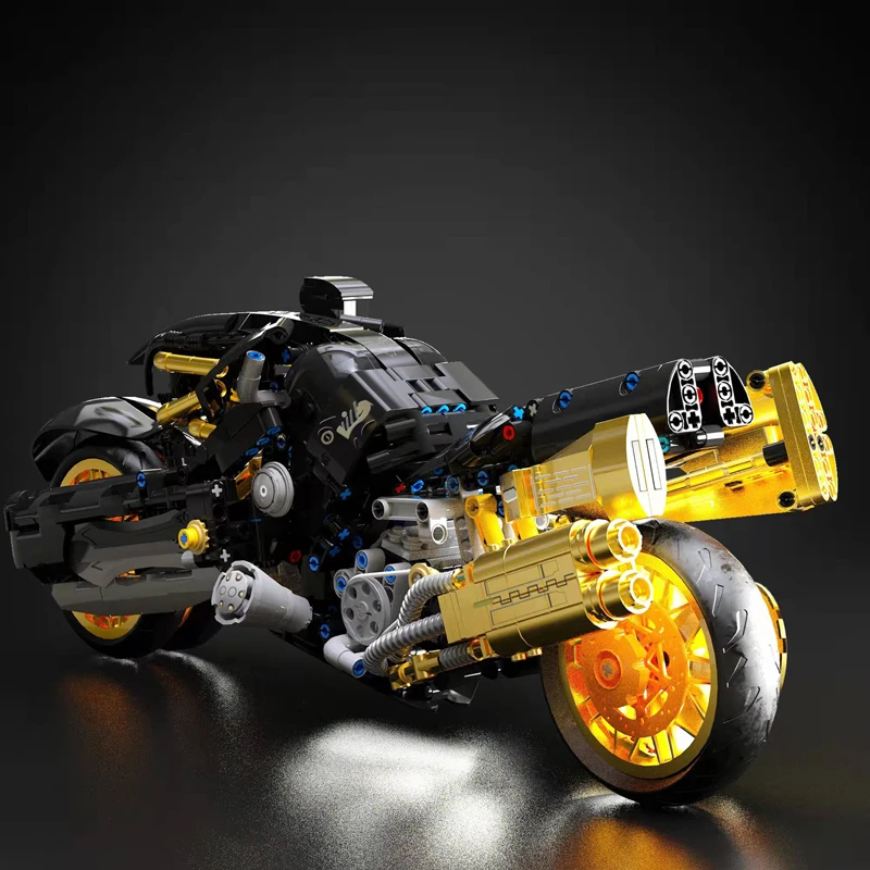 1388PCS Technical Fantasy Fenrir Motorcycle Model Building