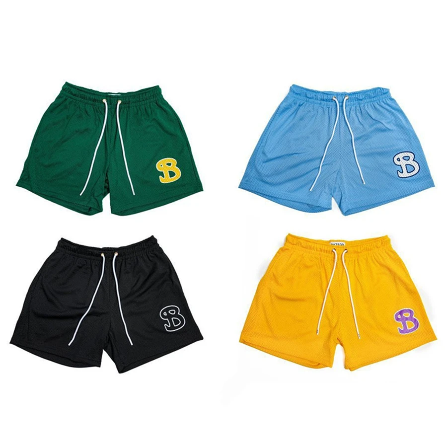 

Mesh Breathable Men Shorts GYM Basketball Running Quick-Drying Shorts Baggy Flame Print Fashion Shorts New 2023 Summer Shorts