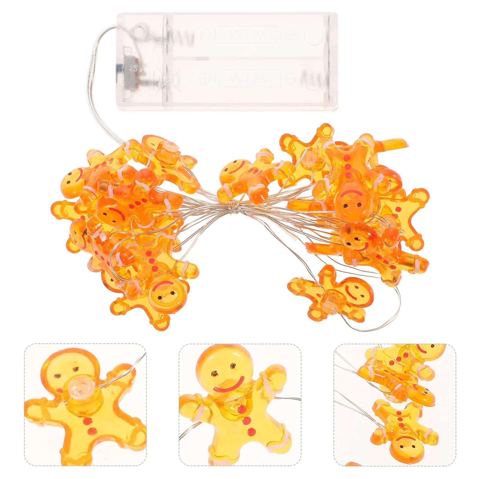 

Gingerbread Man String Lights Xmas Decorative Colored Lamp Adornment Scene Layout Astetic Room Festival Christmas Decorations