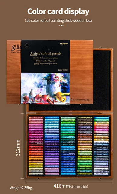 MUNGYO 72/120Colors Soft Oil Pastels Wooden Box Crayon Artist/Master Grade  Graffiti Painting Art Drawing Supplies - AliExpress