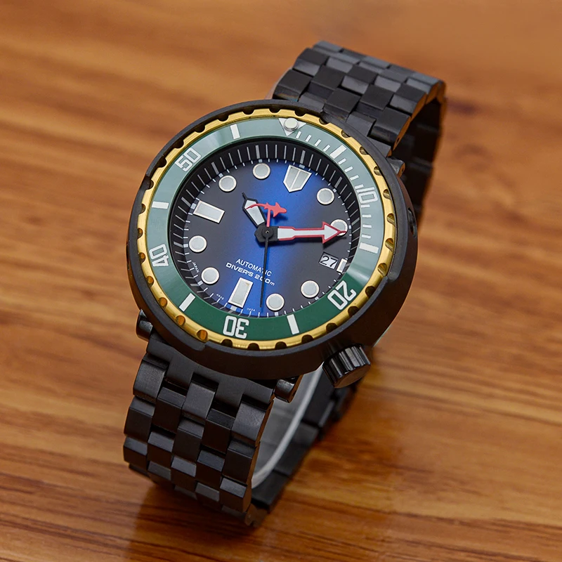 Nh35 Dial Nh36 Dial Nh35 Case Seiko Crown At 4.1 Oclock Nh36 Movement Tonno Can Watch 30Atm Orologio Subacqueo Impermeabile Per Uomo