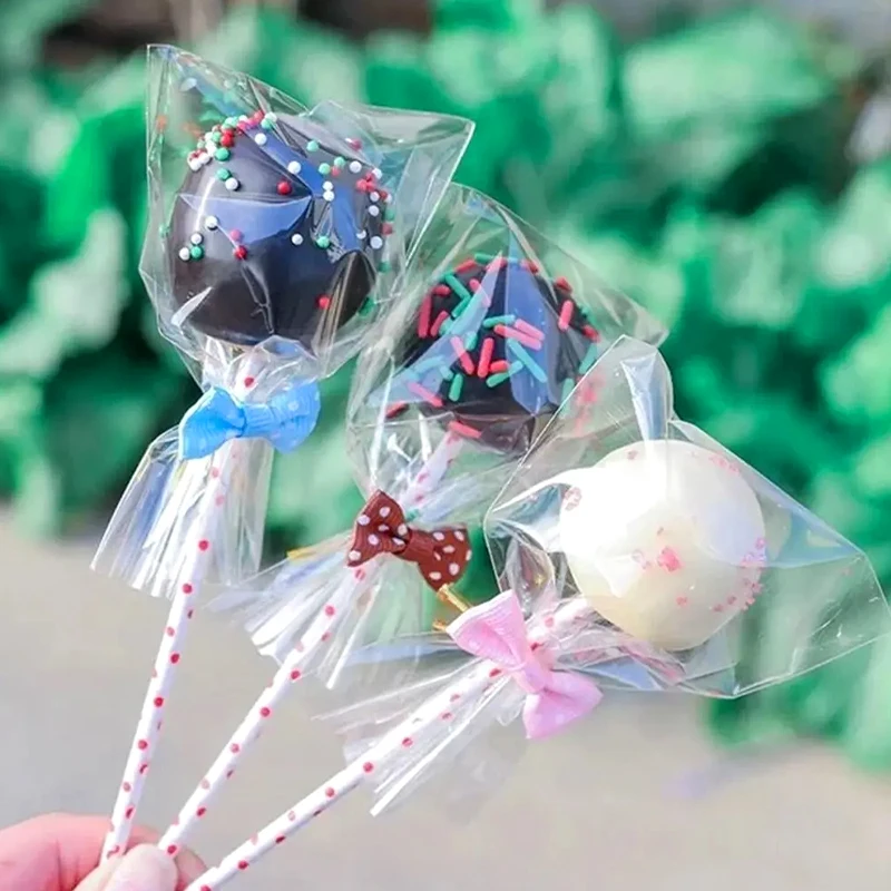 100PCS Bow Tie Packaging Golden Wire Bowknot Binding Wire Lollipop Candy Gift Packaging Bag Fastening Seal Tie DIY Gift Decor