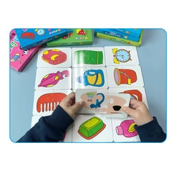 Montessori Cognitive Development Educational Puzzle Cards (Daily necessities)