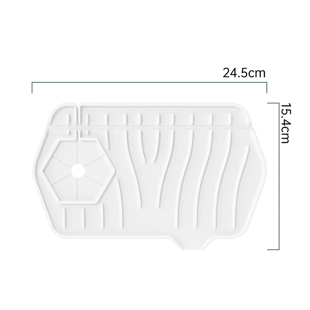 Kitchen Silicone Faucet Mat Sink Splash Guard Faucet Drainage Mat Drying Pad Kitchen Bathroom Double-sided Water Draining Pad faucet mat