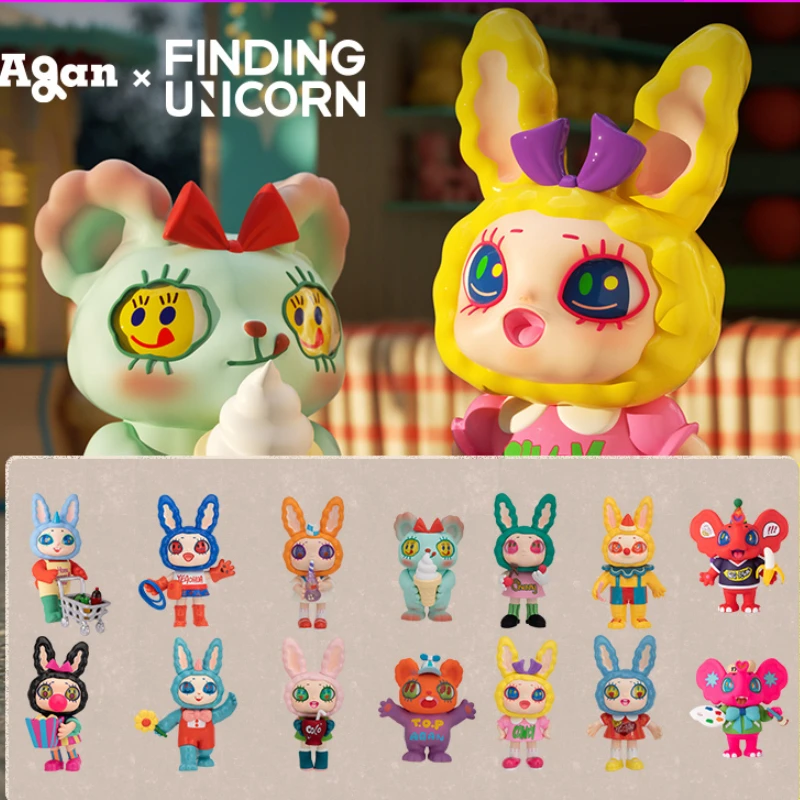 

Original Finding Unicorn Agan American Vintage Series Mystery Blind Box Cartoon Designer Dolls Mistery Figure Kawaii Trendy Toys