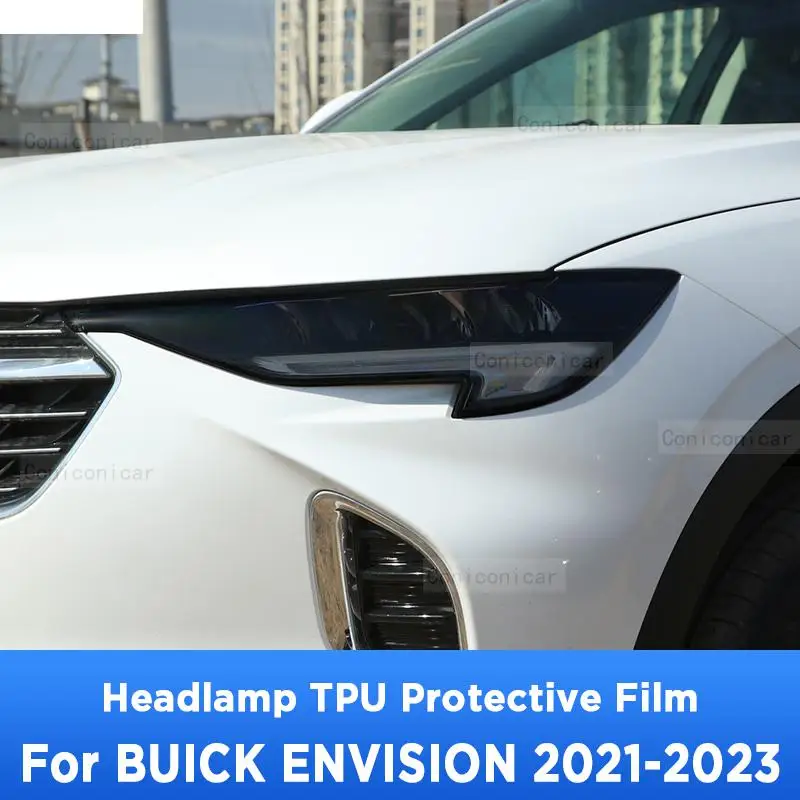 

Для BUICK ENVISION 2021-2023 внешняя фара автомобиля, защита от царапин, передняя лампа, ТИНТ детской лампы, аксессуары, наклейка