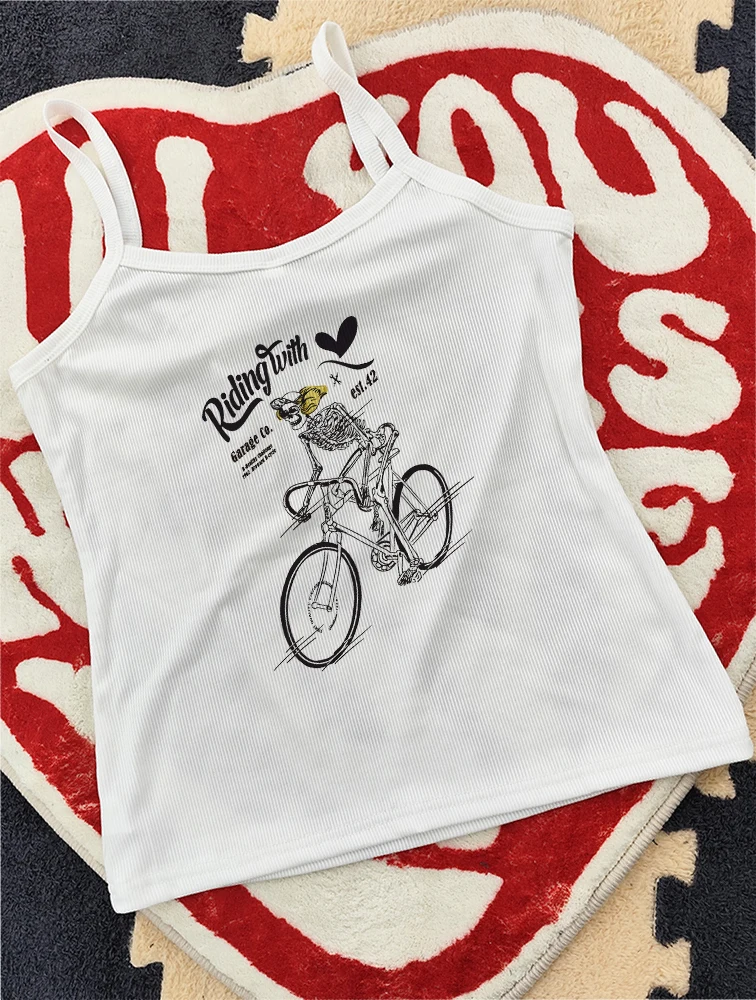 Women's T-shirt hot sell motorcycle and monogram print custom T-shirt baby tee