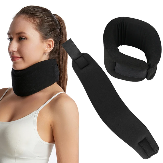 Attelle de soutien du cou réglable pour hommes et femmes, mousse, collier  cervical, nuit de sommeil