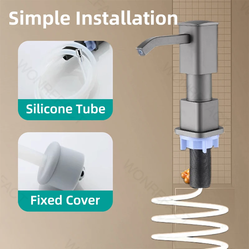 Soap Dispenser Soap Liquid Box Pressing Soap Liquid Box Kitchen Sink Soap Dispenser Extension Tube Detergent With Tray Hook Countertop Dishwashing Liquid