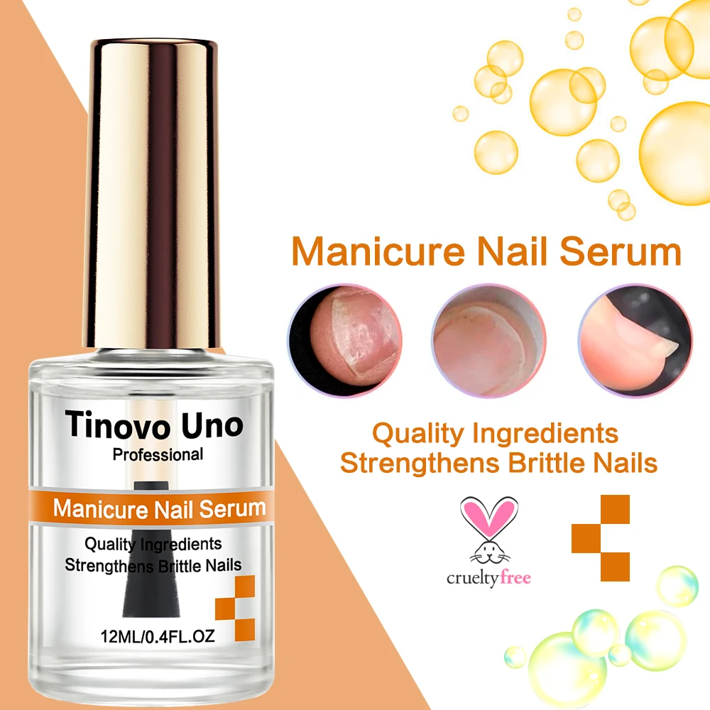 Tinovo Uno Nail Recovery Manicure Nail Serum Polish 12ML Strengthener Brittle Thin Nails Hardener Nourish Cuticle Oil Lacquer