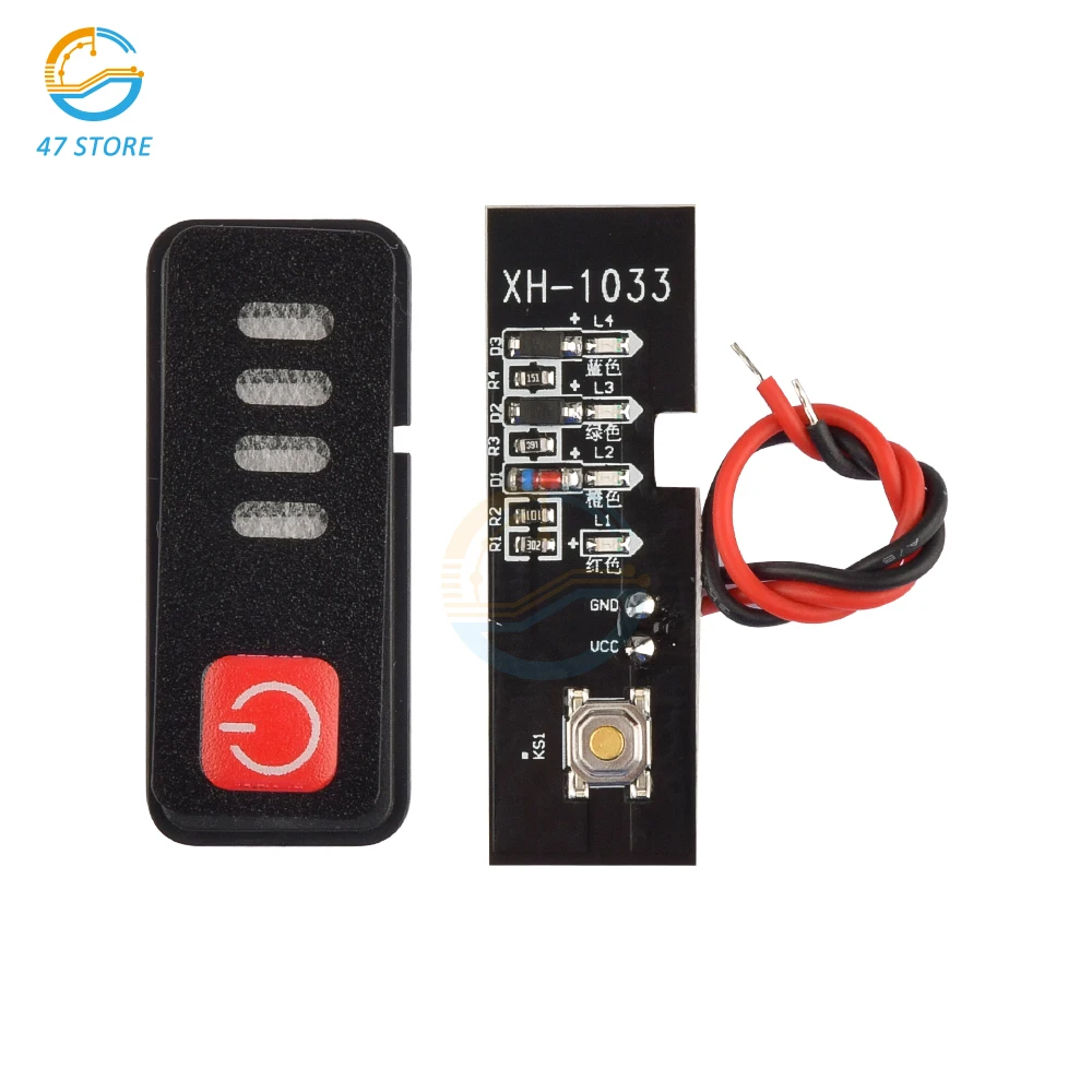 5S 18V 21V Battery Capacity Indicator Module with Power Display and Battery Shell Battery Level Indicator Tester LED Display 3
