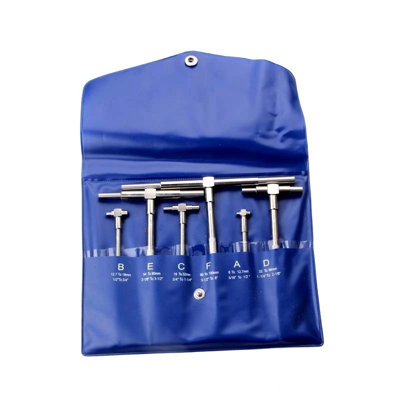 

6 PCS Telescopic Gauge Inner Diameter Gauge 8-150Mm 5/16-6 Inch Telescopic Gauge