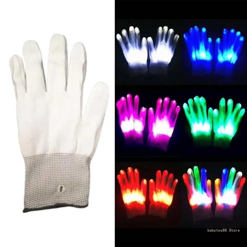 

Y4UD Flashing Finger LED Gloves for Teenagers, Boys & Girls Cool Party Favor