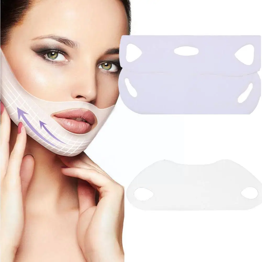 

4D V-shape Lifting Face Mask Ear Hanging Chin Cheek Face-Lifting Slimming White Mask Lift Facial Hydrogel Packaging Slimmer N8V7