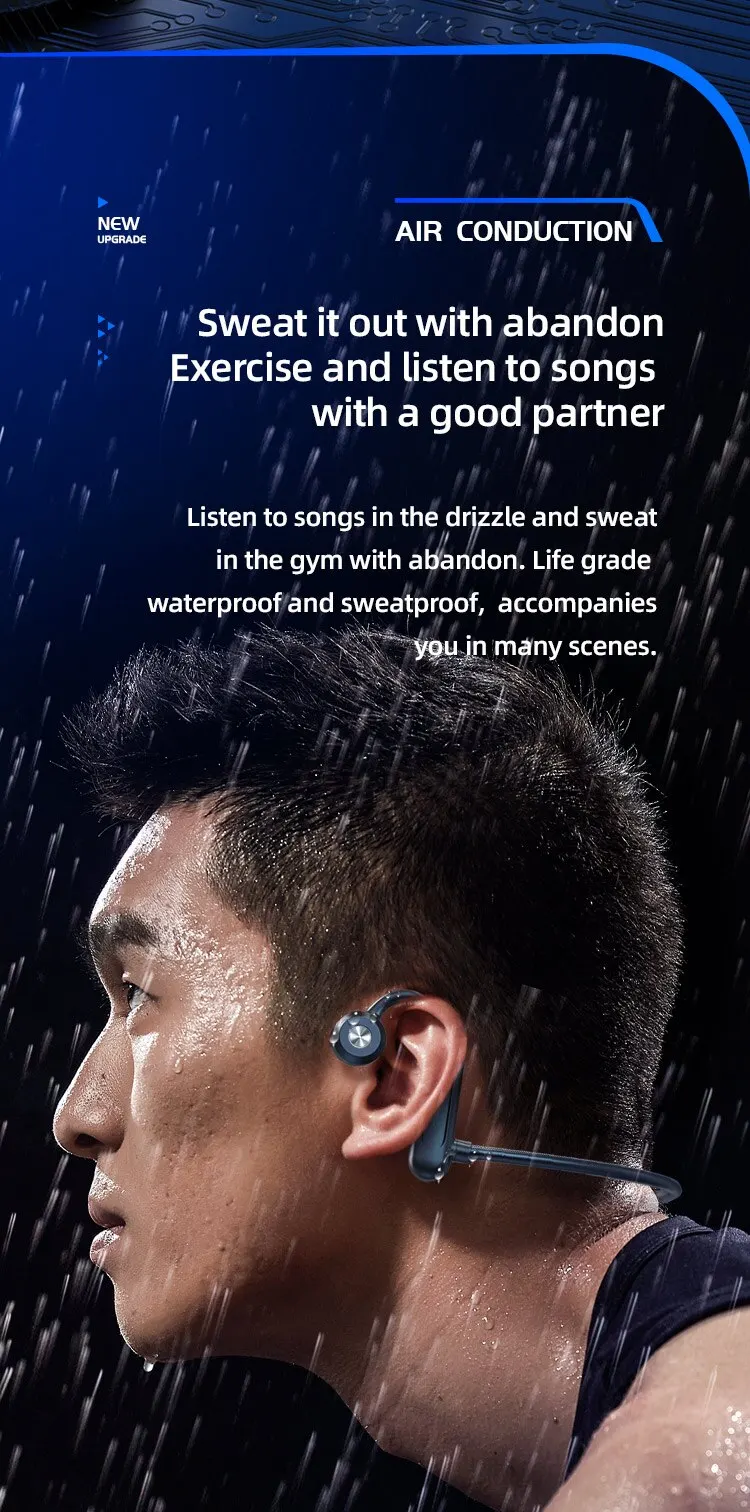 G25 Wireless Headset Bluetooth Earphone Headphones 5.3 Bone Conducting OpenEAR Large Capacity Battery Stereo Waterproof Earbuds Sb6c5071d957741f7954bc2475fee9608v