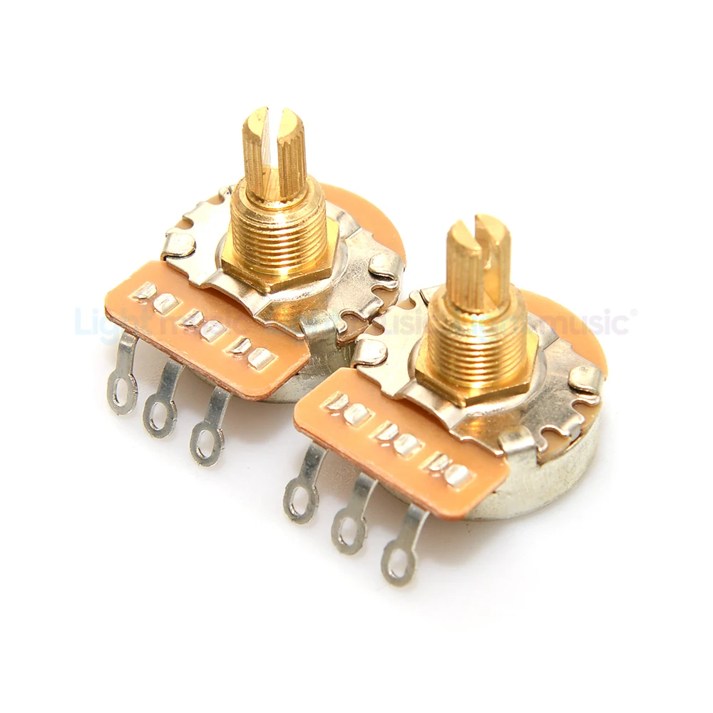 10PCS 250K 500K Guitar Potentiometers Brass 3/8