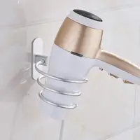 Wall-mounted Hair Dryer Stand Adhesive Great Load Bearing Anti-slip Stainless Punch-free Hair Blower Holder Hair Dryer Organizer 1