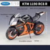 1/10 Scale KTM 1190 RC8 R Toy Motorcycle Model Alloy Diecast Simulation Sacle Model Motorcycle Collection Toy Kid Birthday Gifts 6