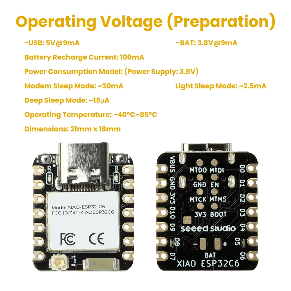 Für Seeed Studio ESP32-C6 WiFi Bluetooth Development Board XIAO Ultra Kleine Größe Dual RISC-V Kerne für Zigbee Smart Home IoT – Detail 9