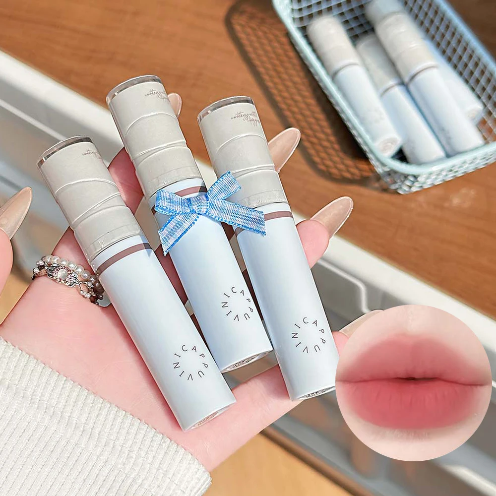 Reddish Brown Matte Gloss Moisturizer Hydrating Mirror Glossy Glaze Watery Lipstick Liquid Non-Stick Cup Lip Tint Makeup_voghion.com