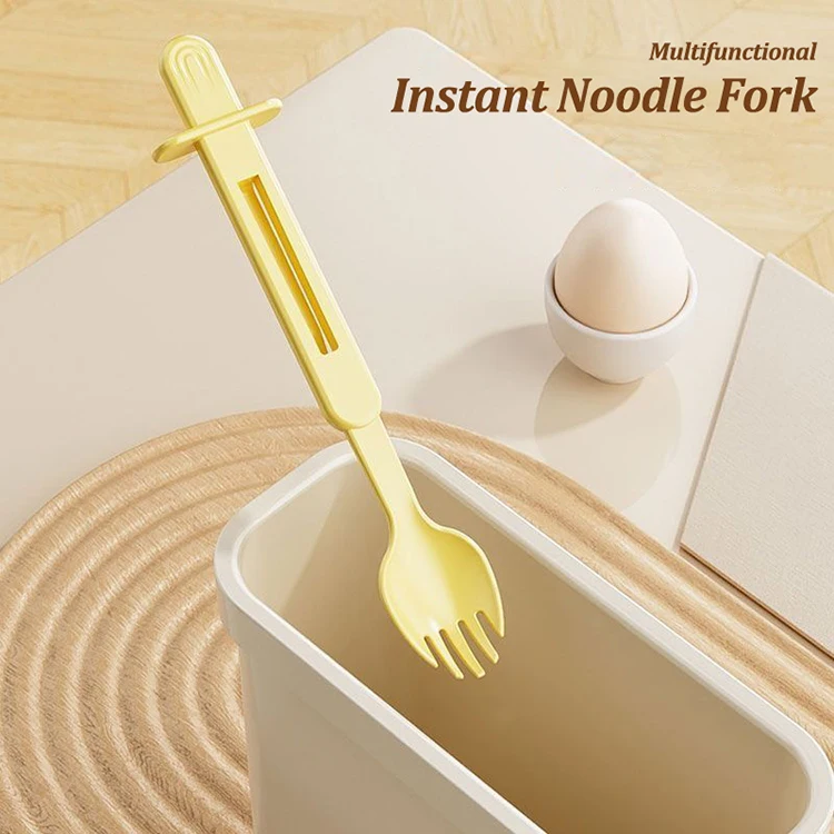 Keine-Wasch-Instantnudel-Schale mit Gabel, hitzebeständige Lunchbox, lebensmittelechte Instant-Ramen-Bento-Box, ideal für vielbeschäftigte/leidliche Esser – Detail 7