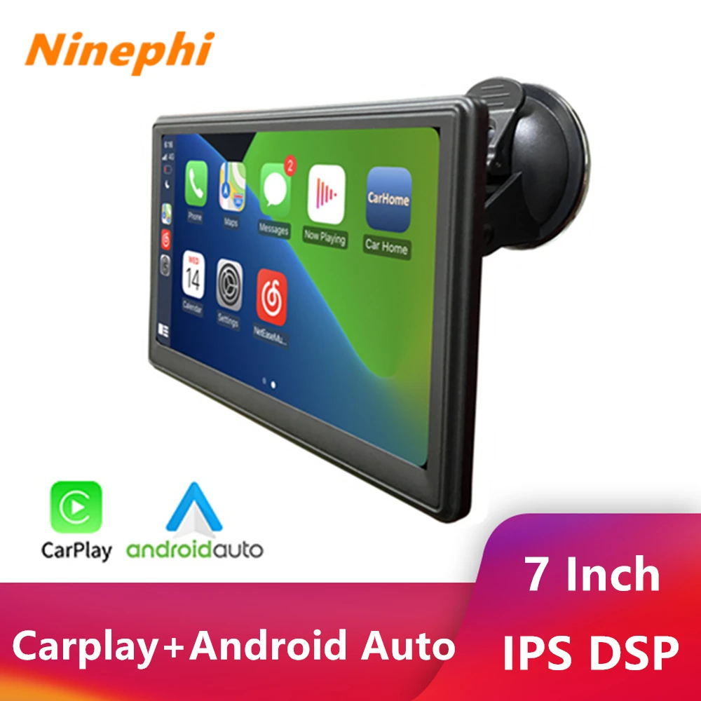 Wireless Carplay Android Auto Carplay Tablet Portable Multimedia Player Stereo 7 Inch Screen