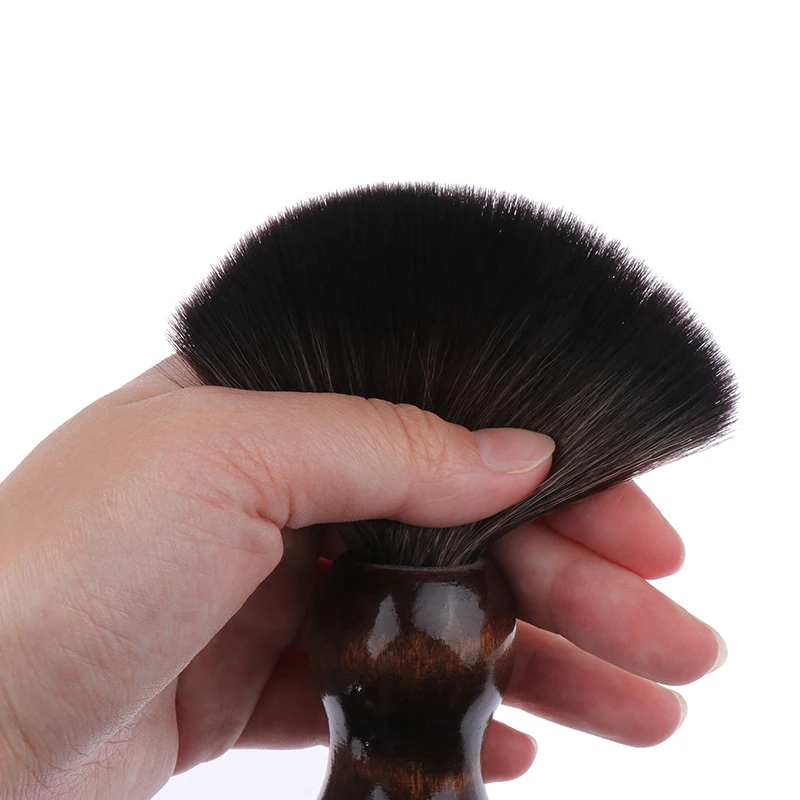 Shaving Brush Beard Brush Soft Nylon Shaving Brush Portable Soft Brush Sweeping Salon Cleansing Foam Wooden Handle Beard