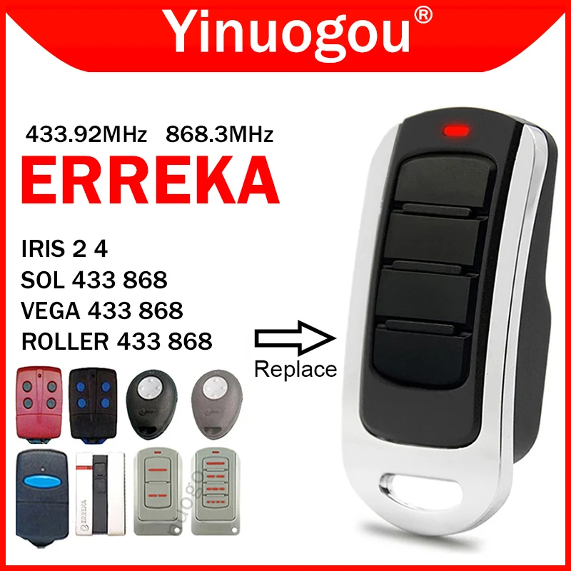Erreka Iris Roller 2 Telecomando Per Porta Da Garage Erreka Roller Vega Sol 433 868 Telecomando Aprigarage Trasmettitore Wireless