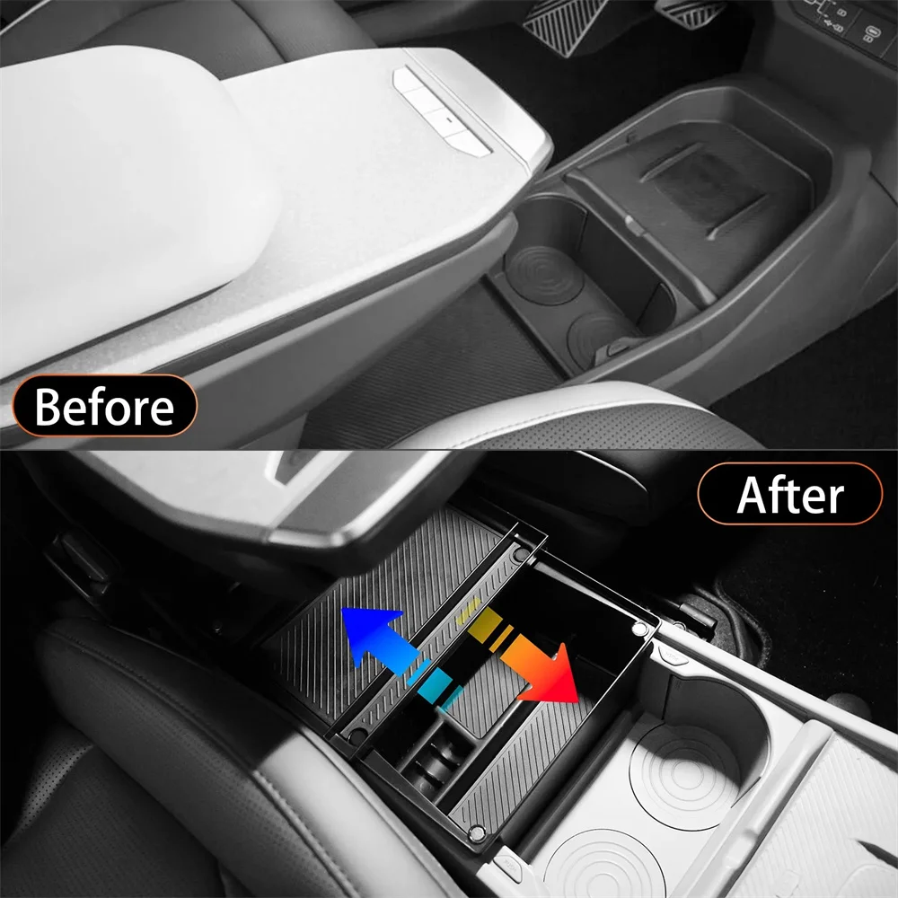 Abs 자동차 팔걸이 보관함 주최자 홀더 트레이 자동차 중앙 카드 코인 보관 정리 Kia Ev3