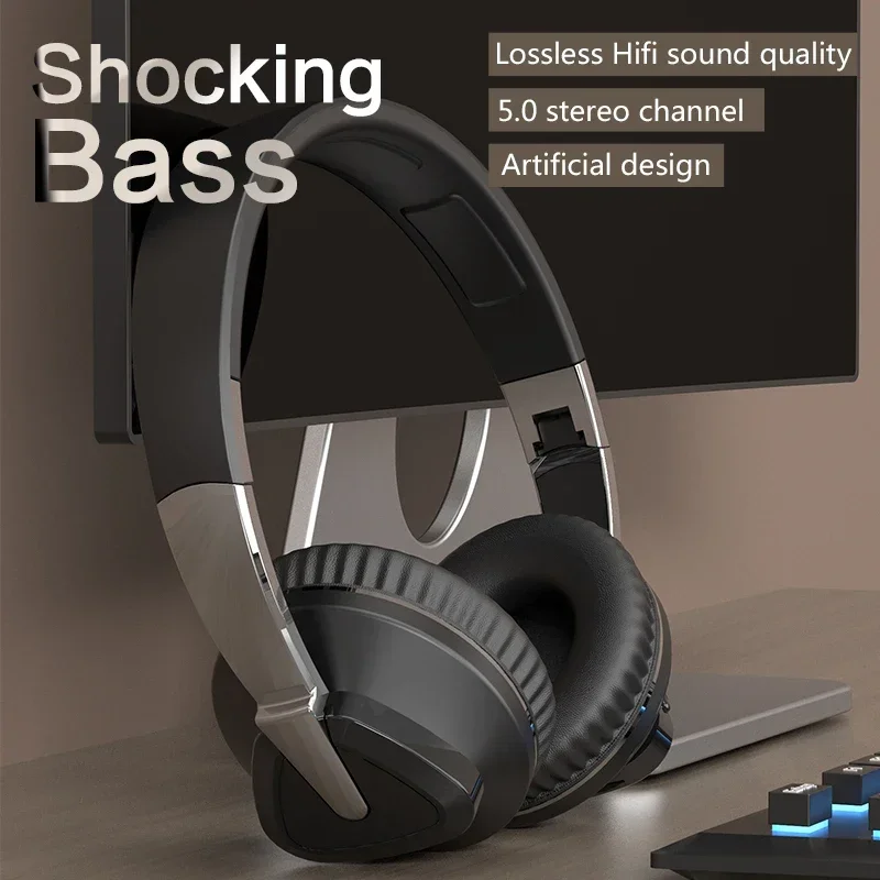 Premium Wireless Bluetooth Over-Ear Headphones with High-Fidelity Bass & Foldable Design