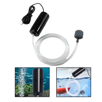Oxygenator silencioso pequeña bomba de oxígeno portátil mini USB carga tanque de peces bomba de oxígeno piscifactoría acuario suministros 1