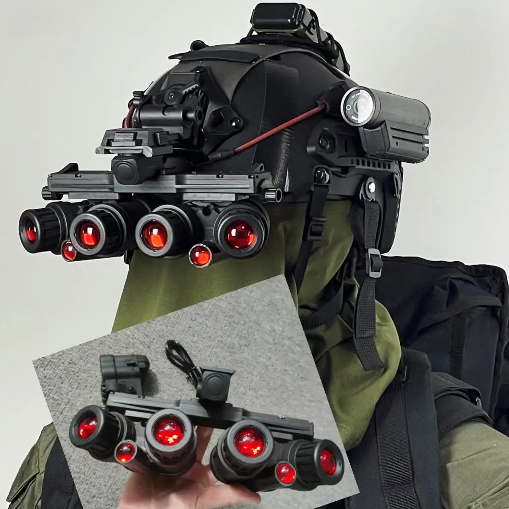 戦術ヘルメット 6 目ナイトビジョンゴーグル NVG ダミーモデル 戦術ヘルメット 6 目ナイトビジョンゴーグル NVG ダミーモデル