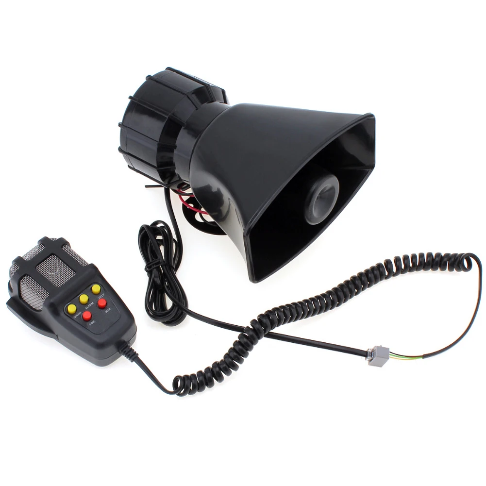 Car Air Horn Car Siren Horn Warning Buzzer Speaker 12V 150DB 7 Sound Super Loud Multipurpose