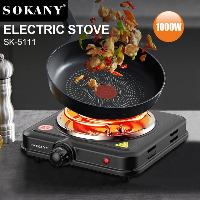 Portable 1000W Multi-function Electric Stove Cooking Solid Electric Stove  Top for Office,on The Go