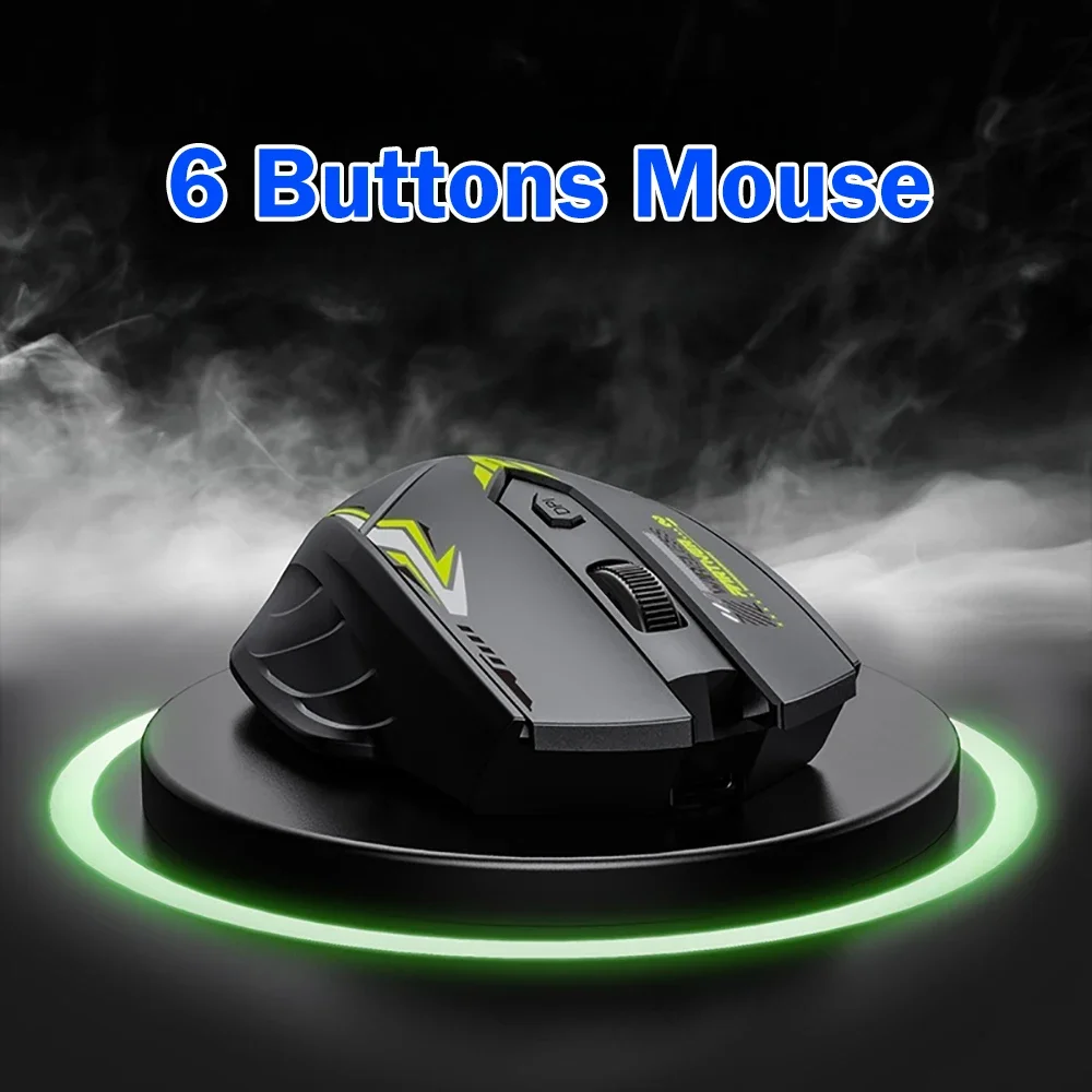 Rechargeable Dual-Mode Wireless Gaming and Office Mouse with 6 Buttons