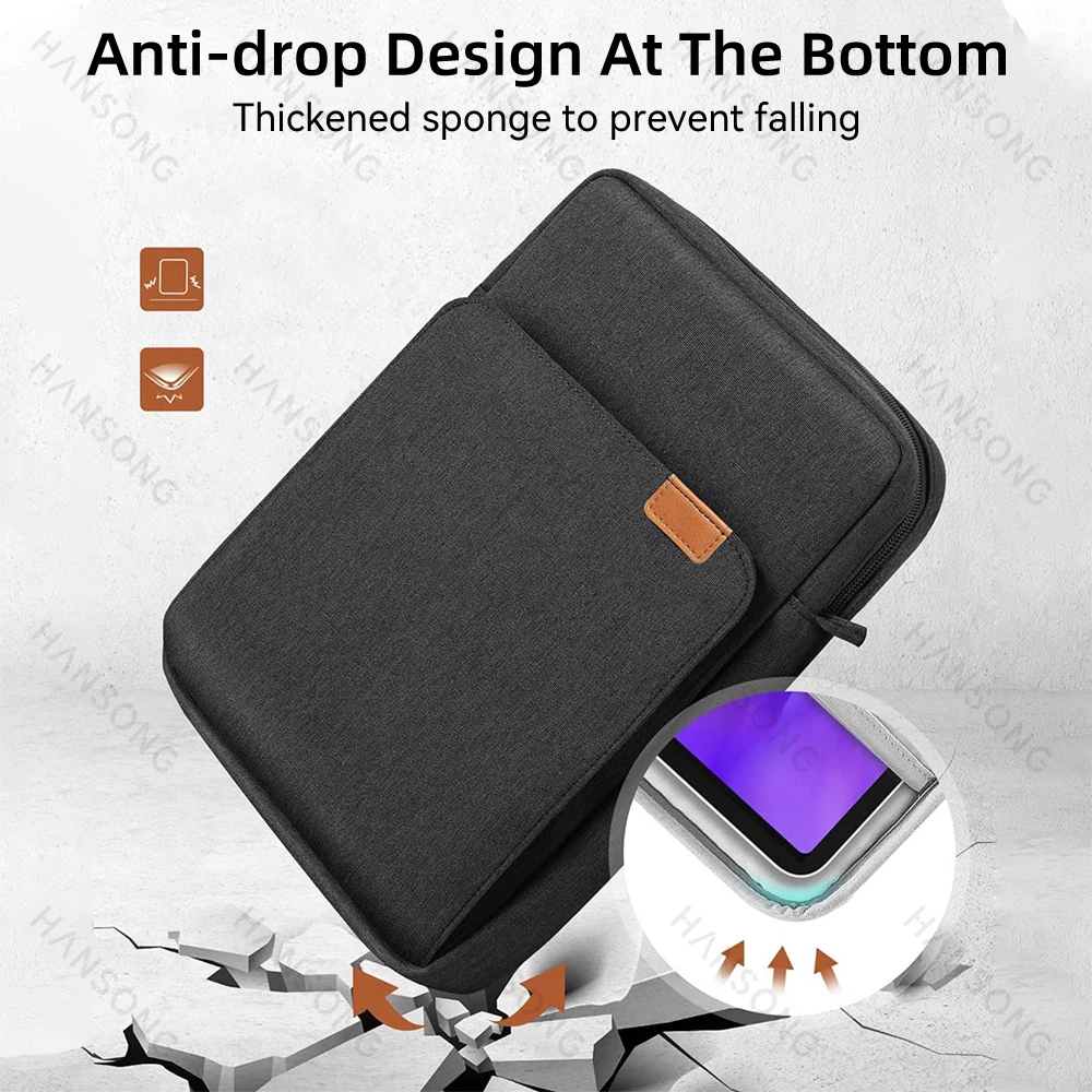 Bolsa Protetora à Prova de Choque Capa Multi Bolsos Bolsa para Ipad Samsung Xiaomi Bolsa para Tablet de a 13 - Imagem 4