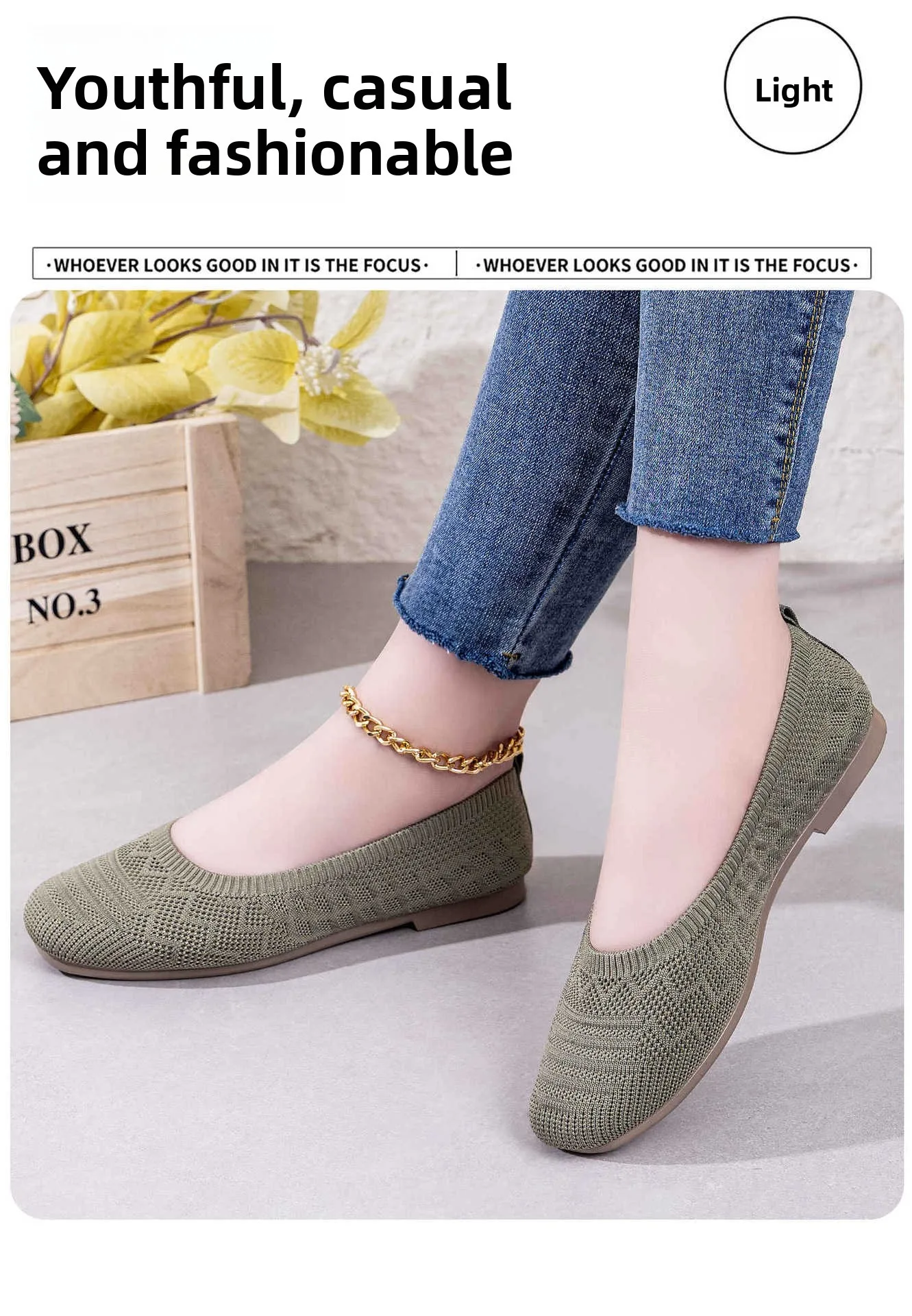أحذية نسائية عصرية وعملية للربيع، أحذية قماشية مسطحة جديدة بنعل ناعم، أحذية كاجوال سهلة الارتداء للنساء