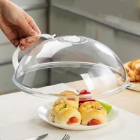 Couvercle de protection transparent pour micro-ondes anti-éclaboussures haute température grille d'aération et poignée chauffage des aliments 3