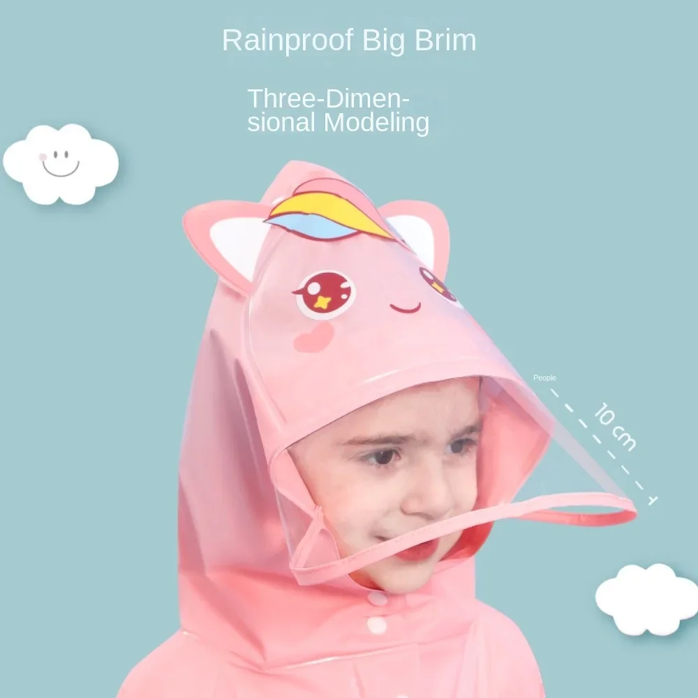 Rain Suit Children's Raincoat Cartoon Boys and Girls Kindergarten Elementary Children Baby Little Children Bag Bit Poncho rain poncho raincoat suit