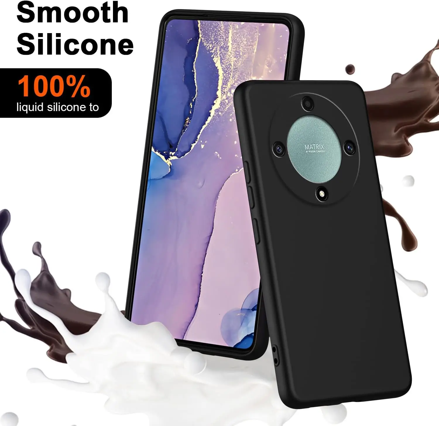 Coque en silicone liquide souple TPU pour Honor Magic 6 Lite Magic 5 Pro X9b X9a Housse de protection Fundas Coque Capa_voghion.com