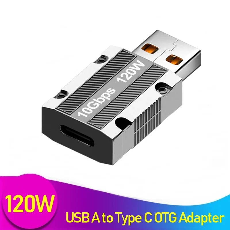 120WZincAlloyUsbTypeCOtgAdapter10GbpsUsbMaletoUSBCFemale