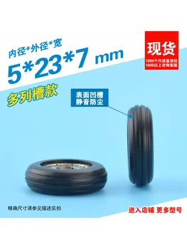 1Pc 5c23x7mm 23mm rubber coated plastic bearing pulley embedded with 608 bearing outer diameter hanging wheel roller