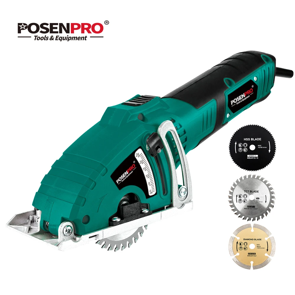 POSENPROElectricMiniCircularSaw700WMiniSawTileCutter3pcs