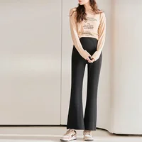 The New High-waisted Maternity Skinny Flared Pants Have An Adjustable Waist Perfect for Slimming and Shaping 2