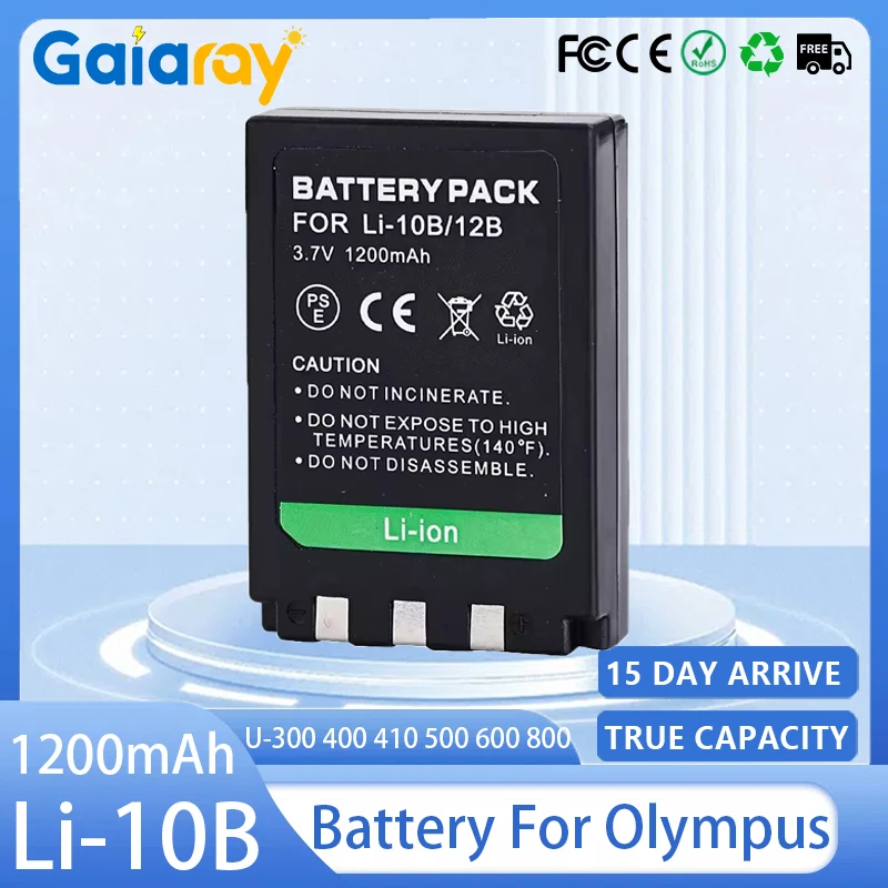 Batteria Olympus Li-10B Ricaricabile Agli Ioni Di Litio - Compatibile Con MJU 300/400, Camedia C-50, C-5000, Stylus 300/400