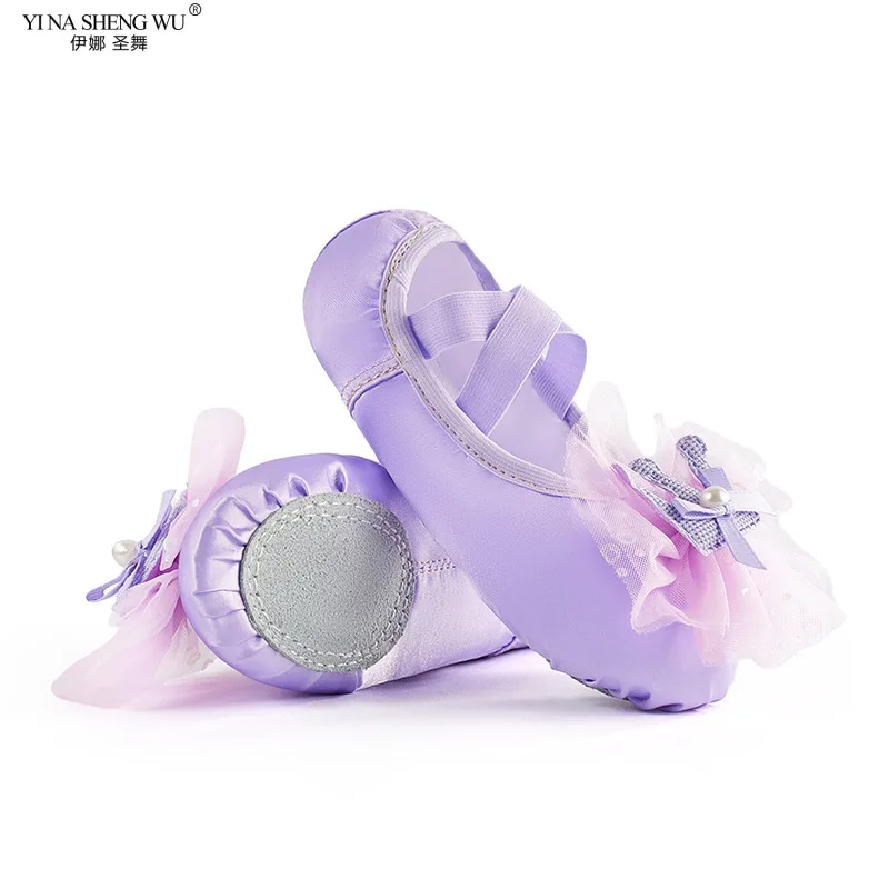 Ballet Shoes Crown Dance Shoes For Children's Ballet Latin Dance Soft Sole Slippers Training Shoes